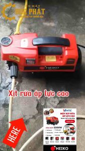 Máy xịt rửa xe 2500W motor đồngáp lực 120 bar12L/phút CS thực hiệu HEIKOkhông chỉnh áp H1A