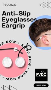 Fvdc Round Anti Slip Eyewear Eyeglasses Retainer in Round Minimalist Design.anti-slip Anti-skid Eyeglasses Holder
