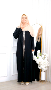 gamis jetblack shafa dress abaya hitam jetblack