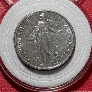 Koin Perancis Koleksi Kuno Jadul Lawas ½ Franc Kecil