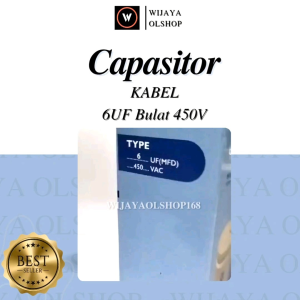 Kapasitor 6uf 450V Bulat Kabel/AKENO