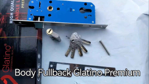 Body Fullback Glatino + Cylinder Comp Premium / Rumah Kunci Glatino / Body Lidah+Cylinder Premium