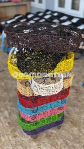 Keranjang Air Mineral Gelas / Tempat Aqua Gelas Rotan Sintetis isi 16 Lubang
