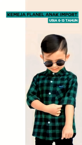 Kemeja Flanel Lengan Panjang Anak Laki Laki Motif Best Seller