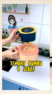 Tempat Bumbu Random 4 Sekat / Tempat Bumbu Dapur / Tempat Bumbu Serbaguna