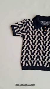 baju rajut atasan anak-anak polo V bahan premium