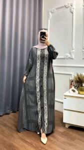 S M L XL XXL ) Gamis Twill Rayon Premium Model Kancing Terbaru Jumbo Syari Kekinian Batik Cap Pekalongan