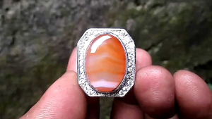 Asli Batu Sulaiman Junjung Derajat Orange Kristal 2cm Ring.11