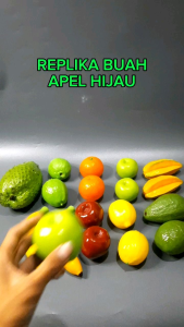 REPLIKA BUAH APEL HIJAU (1PCS) / BUAH APEL / APEL MAINAN / DUMMY BUAH / BUAH PAJANGAN / BUAH HIASAN