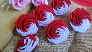 Bros Dada Mawar Merah Putih & Bros Bahu Handmade: Aksesoris Pesta Wanita