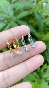 Anting Wanita Perhiasan Aksesories Terbaru Permata Bulat Cxb1003