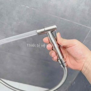 DÂY CHỐNG VỞ CHỊU LỰC CAO Bộ Vòi Xịt Vệ Sinh Bồn Cầu Inox 304 Dây Ruột Bố 3 Lớp THÂN ĐÚC NƯỚC MẠNH