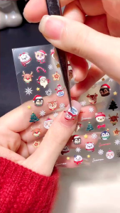 Sticker Noel 5D _3D mẫu mới trang trí móng tay nail mùa giáng sinh lung linh