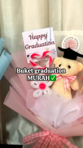 Buket Bunga Sunflower Daisy | UKURAN S | Buket Wisuda | Isian Boneka wisuda | Buket cantik | Kawat Bulu Premium Celophane - Hadiah Souvenir Wisuda Aesthetic