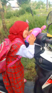 BANTAL STANG MOTOR PANDA / BANTAL STIR IMUT / PELINDUNG KEPALA ANAK