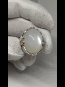 ★Natural Moonstone Ring ★36.60CT★23.3x 17.9mm★Silver 925 Ori ★天然月光石男庄戒指
