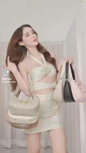 กระเป๋าทรง HOBO รุ่นนน้องโยชิ กระเป๋าทรงเดียนสวย (สีขาว) งานสวยเกินนนคอลเลคชั่นลักชู - ราคา ถูกต้อง