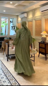 DRESS GAMIS MODE ANISA SET HIJAB+OUTER TERBARU BY NINONA