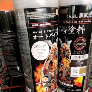 Cat Semrot Samuai 2K07W Epoxy Truck Ben Whith 2K In a Cat Semprot Samurai 2K01 Can Kurobushi Metal Dan Plastic Motorcycle Paint Colours Card