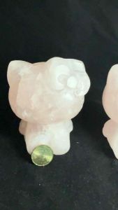 (Real Unit) Rose Pink Crystal Hello Kitty 0.6kg+- (for display) 粉晶凯蒂猫 (S/n: 2060233/32)