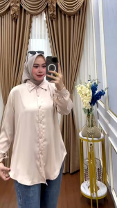 Aris collection danisa kemeja atasan kemeja terlaris atasan kemeja satin premium