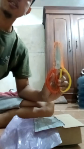 gunting serbaguna model katak merek popeye gunting seng kertas dan plastik