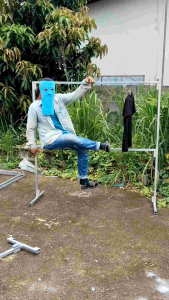 ราวตากผ้า เหล็กกัลวาไนซ์ แบบ 2 ชั้น ไม่เป็นสนิม ขนาดสูง150กว้าง150ซ.ม มี3ขนาดกว้าง100-120-150ซ.ม. สินค้าพร้อมส่ง