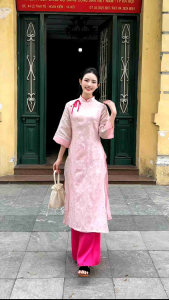 Áo dài thiết kế cách điệu hàng cao cấp đẹp mềm mại giá rẻ co giãn nhẹ hàng thiết kế