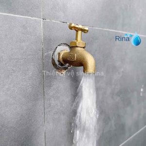 Vòi nước Vòi hồ đồng xoay Vòi Đồng Tay Vặn xả nước siêu mạnh Khoá nước Rumine đồng thau 21 27