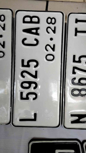 PLAT NOMOR MOTOR STANDAR SAMSAT UKURAN LEBIH KECIL