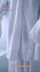 Mukena Dewasa Umroh dan Haji Saku Resleting Berlengan Katun Premium