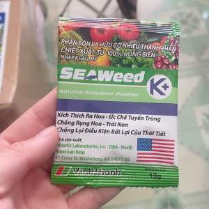 Seaweed Chiết Xuất 100% Rong Biển Từ Mỹ 10g Kích Thích Ra Hoa Ức Chế Tuyến Trùng Chống Rụng Hoa Trái Non Chống Sốc