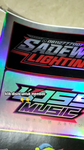 STIKER ORKES JEPARA DAN SEKITAR BAHAN HOLOGRAM 1 LEMBAR