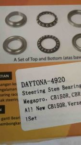 Steam Bearing Komstir Racing CB150R Mega Pro New Verza 100% Original Daytona Kode 4920