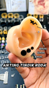 1 Pcs Anting Barbel Roda Stainless Pria Dan Wanita ( A. roda)