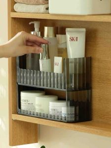 Makeup Organizer Box Stackable Cosmetic Storage Tray Vanity Display Case Make up Holder for Brushes Lipsticks Skincare Jewelry Acrylic Desktop Drawer Cabinet for Bathroom Bedroom Dressing Table