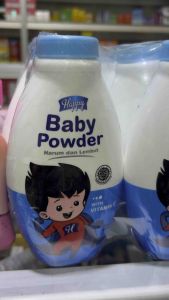 Happy Baby Powder 200 gr: Bedak Tabur Bayi Warna Pink dan Biru