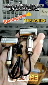 Lampu Sein LED Honda CB Bahan Full Besi Chrome lampu reting LED Bulat Full Besi Krum
