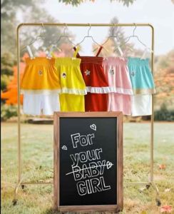 Baby Girl Summer Sleeveless 1-2 Years Old Top and Shorts Set Cute Toddler Outfit Comfortable Home & Playwear Clothes Pambahay Pantulog Panlaro