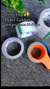 Lakban Bening 45mm x 90yard Paket Murah 1 Slop Isi 6 Pcs