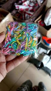 Karet JEPANG 8g (130pcs) MEDIUM TANGGUNG Tali Rambut Warna Warni