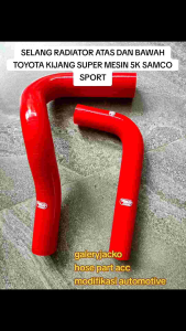 SELANG RADIATOR ATAS DAN BAWAH KIJANG SUPER 5K KF40 KF50 SAMCO SPORT SILICONE MERAH