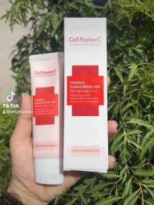 KEM CHỐNG NẮNG CELL FUSION HỒNG TONING SUNCREEN 100 SPF 50+