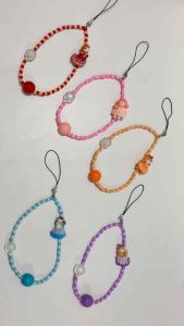 Phonestrap Karakter Lady Doll Tali Gantungan HP Boneka Lucu Beads Manik Warna Warni Colorful Phone Strap Lanyard Dolly Girl Handmade Fashion