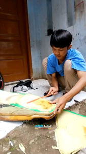 Sarung & Kulit Jok Motor Motip CATUR 3D Kombinasi Amplas Pasir Jahit DOUBLE STIK Bahan Import