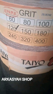 AMPLAS KAIN TAIYO 88 GRIT 120 (3 METER) (AMPLAS KAYU AMPLAS BESI AMPLAS SERBAGUNA)