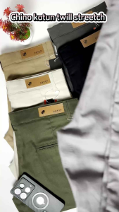 Celana chinos panjang pria LAFIO katun streetch