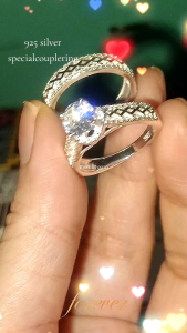 Couple genuine silver (cms033) per piece ring