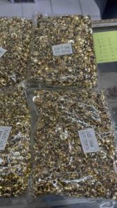100 pcs Kancing Baju Jamur Polos Timbul Gold 10mm / 115mm