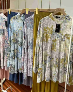 Vika One Set Blouse Rayon Diamond Premium Busui Friendly Setelan Wanita Kekinian